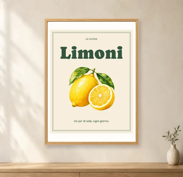 Kitchen & food template made with GIFSI, shown in a realistic oak frame